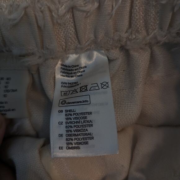 H&M Beige Fringe Pattern Pull On Shorts - Picture 6 of 6